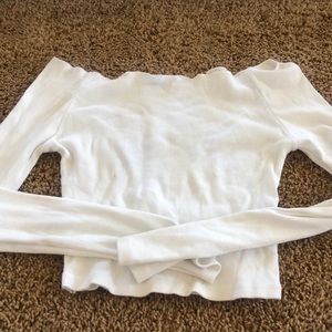 Brandy Melville white off the shoulder long sleeve